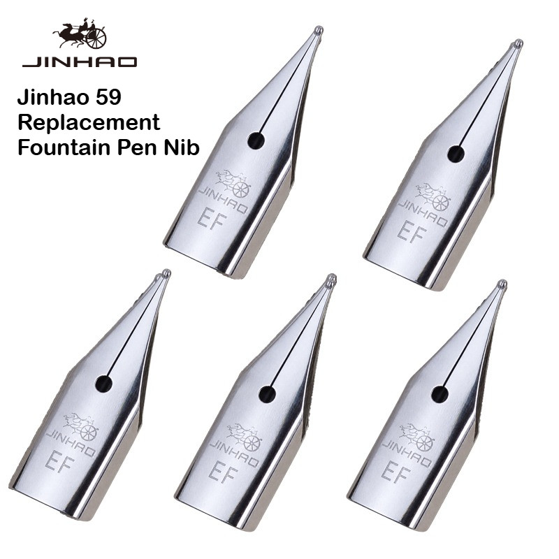 5/1 PCS JINHAO 59 Fountain ปากกา Iridium เปลี่ยน EF/F Nib สําหรับ JINHAO 59 เครื่องเขียนโรงเรียนอุปก