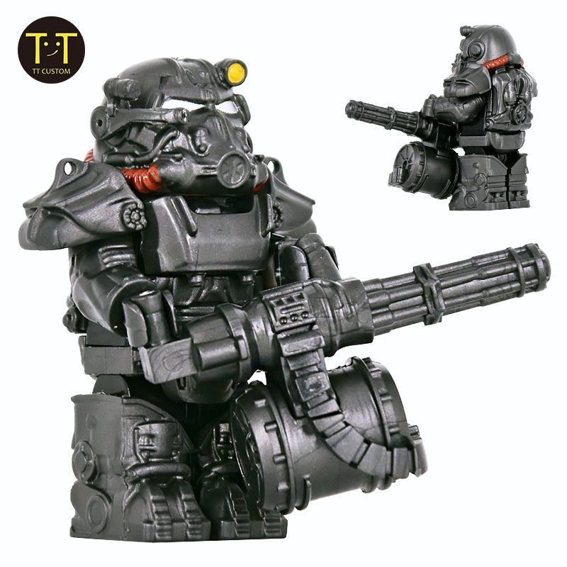 Minifigure Radiing Power Armor Armor t60 Building Block Model ศิลปะการต่อสู้ทหาร