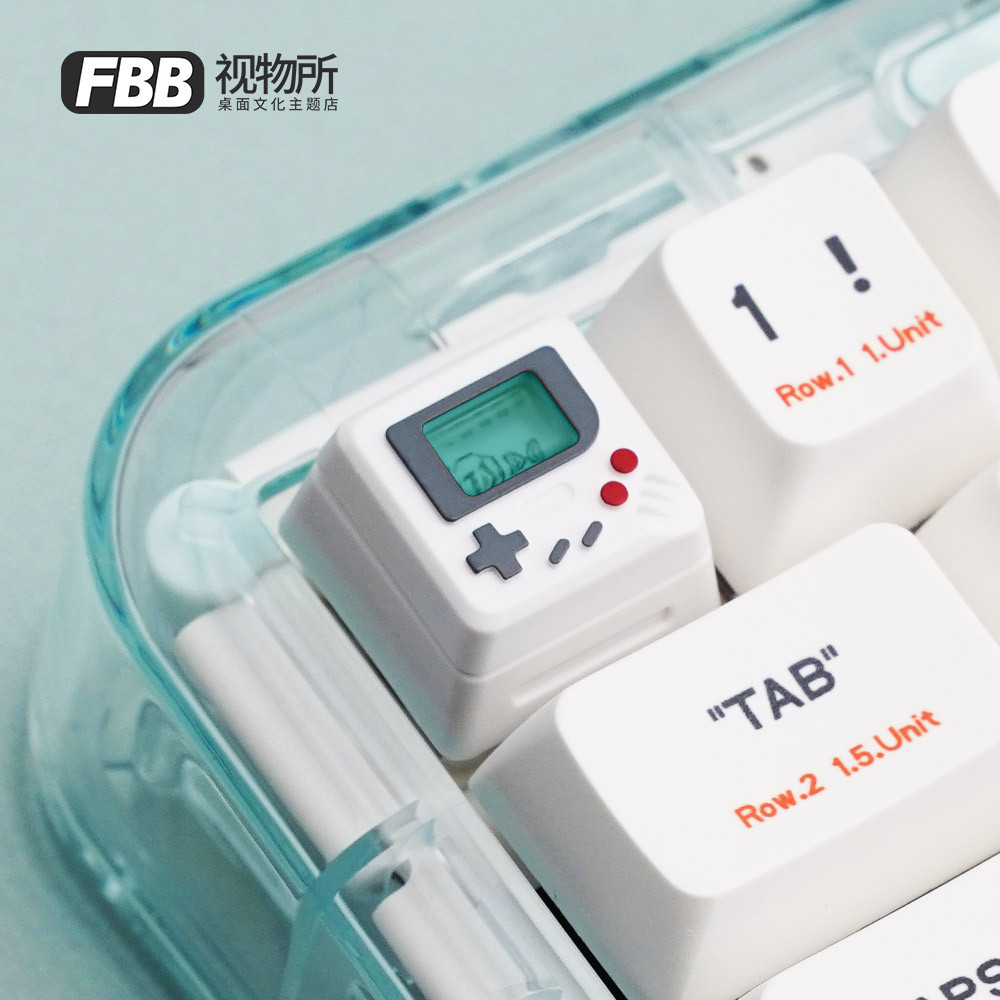 FBB Vision 3 in 1 ปุ่มกดส่วนบุคคลโปร่งใส Retro FC McPyramid MAC คีย์บอร์ดเครื่องกลของขวัญน่ารัก
