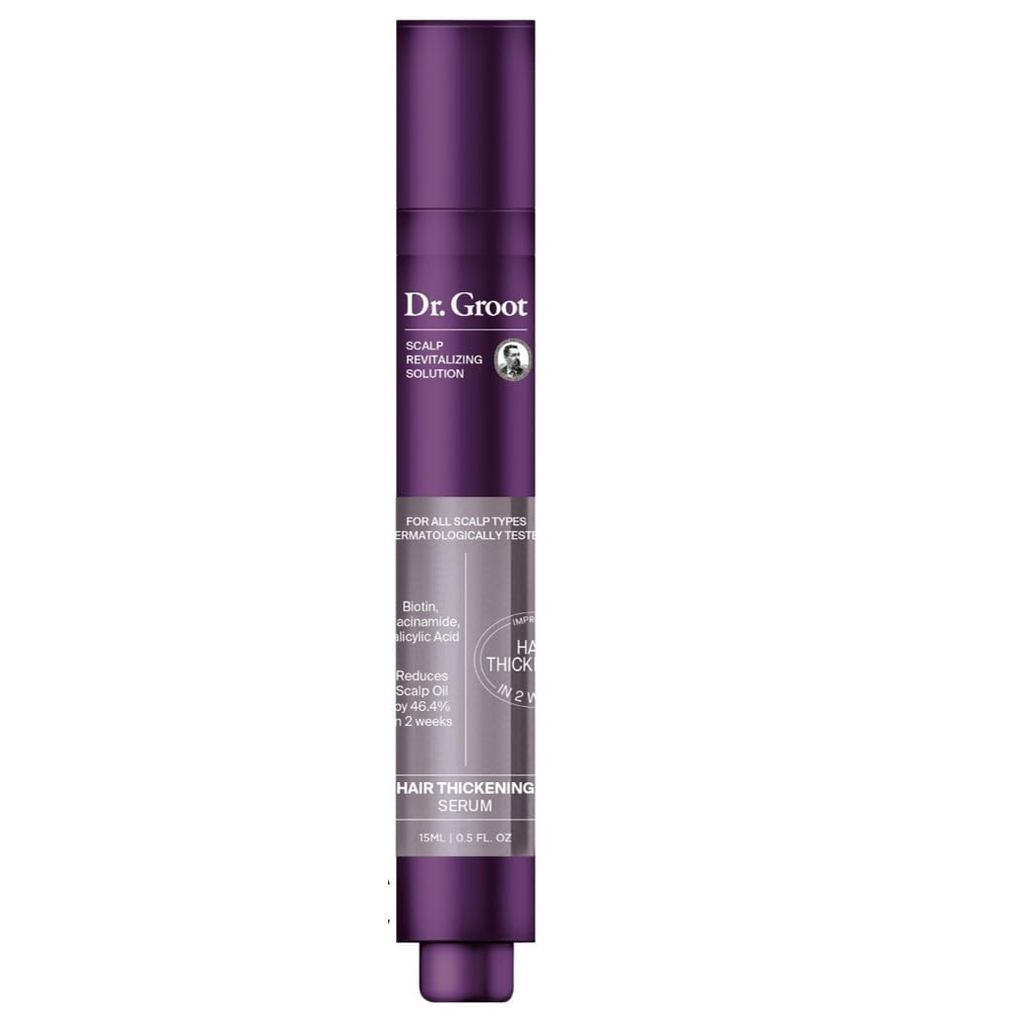 Dr.Groot Award-Winning Hair Thickening Serum สําหรับผมร่วง, ดูแลเส้นผมเกาหลี, การรักษาหนังศีรษะ, ทดส