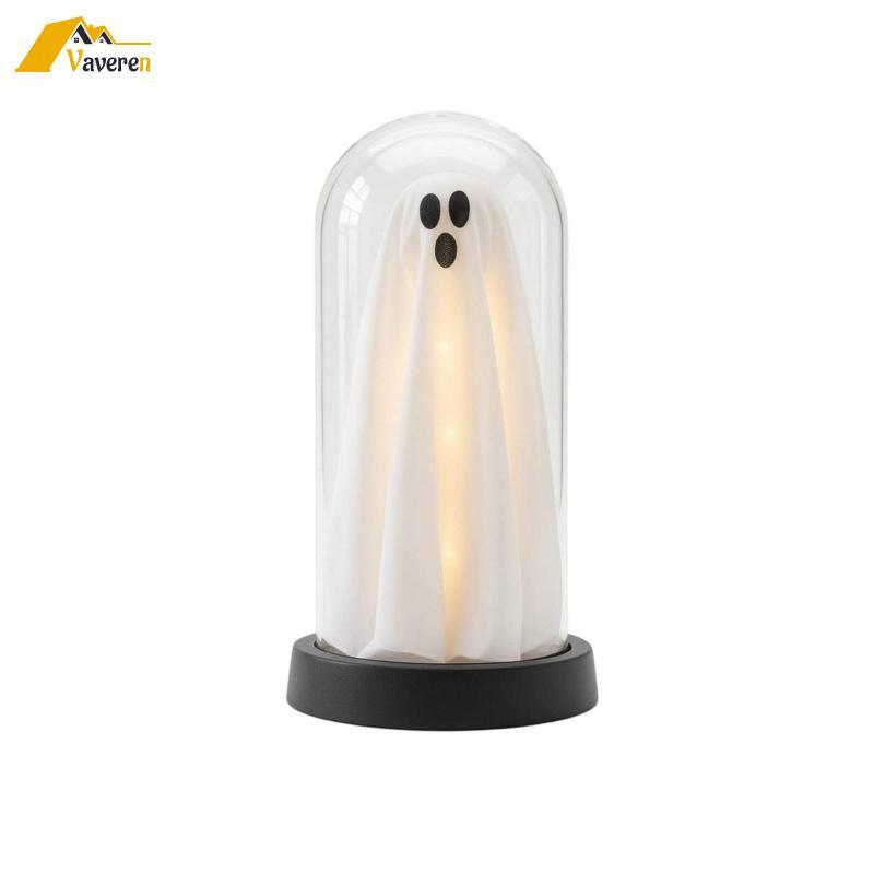 [Vaveren] ฮาโลวีน Ghost Decor Light ในร่ม Light up Ghost ตามฤดูกาล Spooky สําหรับ Mantel, ข้างเตียง