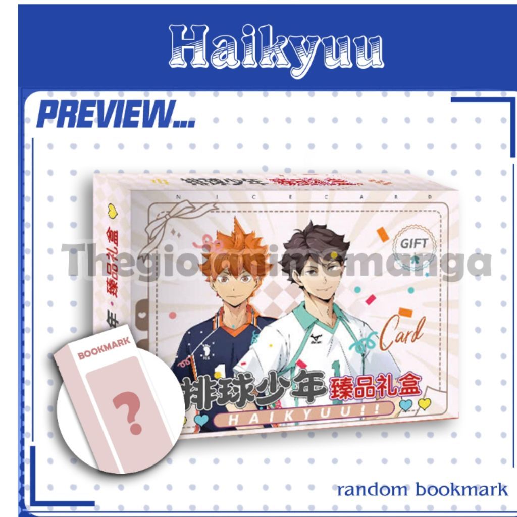 Haikyuu A5 Anime Volleyball King Gift Box with Sticker, Photo Card, โปสการ์ด Lucky Chibi สุดน่ารัก