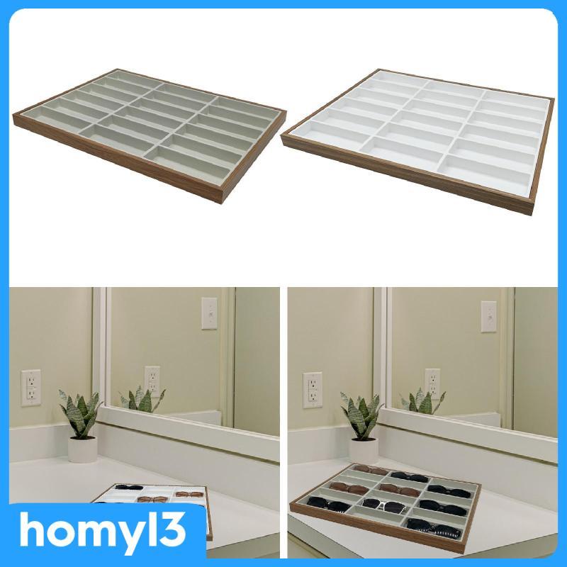 [Homyl3] Sunglass Organizer ถาดสําหรับผู้หญิงผู้ชายตกแต่งเครื่องประดับคอลเลกชันแว่นตาสําหรับตู้เสื้อ
