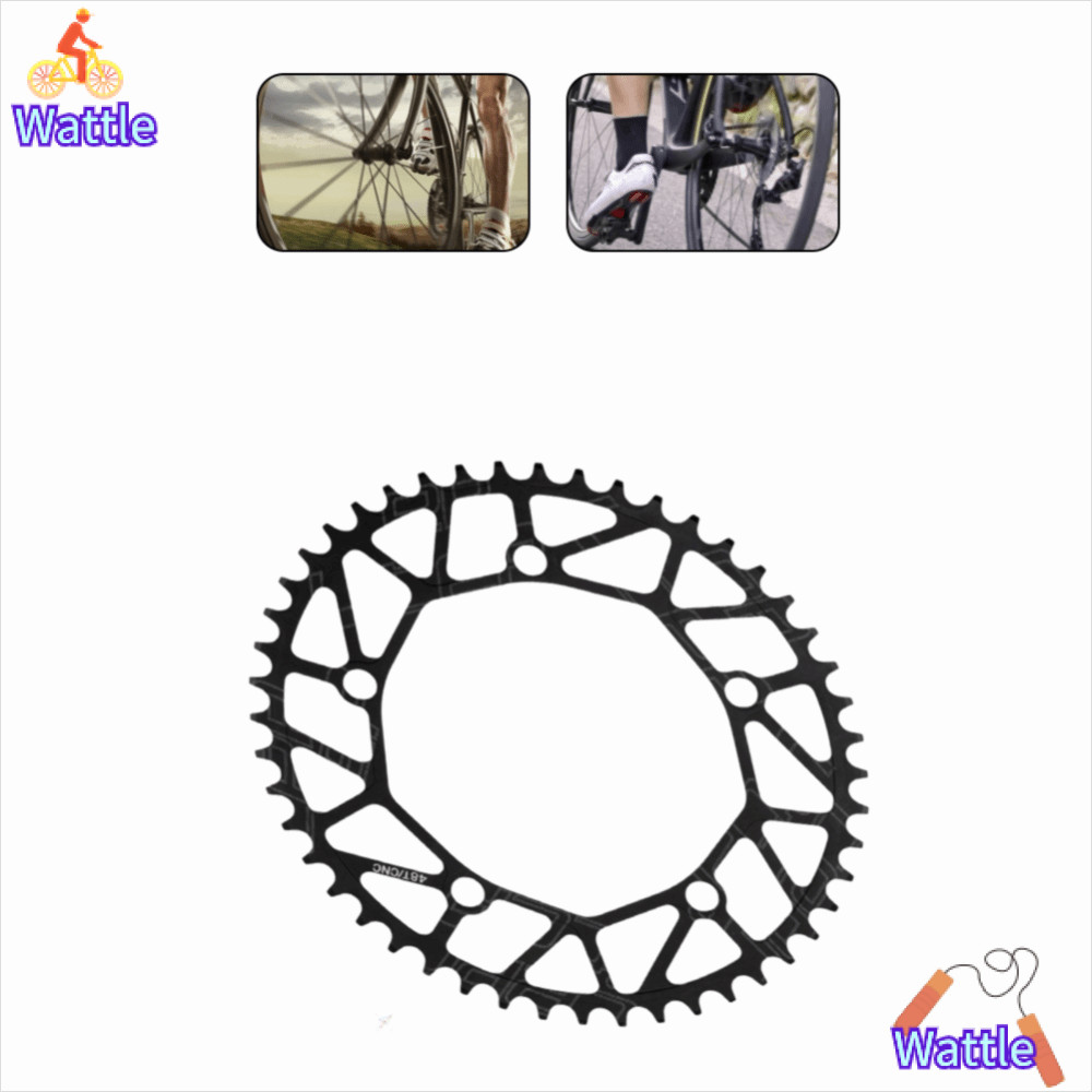 WATTLE จักรยาน Crank Chainring, 130BCD จักรยานน้ําหนักเบา Chainring, ทนทานประสิทธิภาพสูง 48T Single 