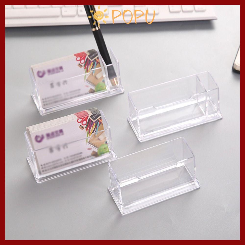 in stockPOPU Business Card ,อะคริลิค Location Card Organizer Desktop Shelf Box, Creative Transparent