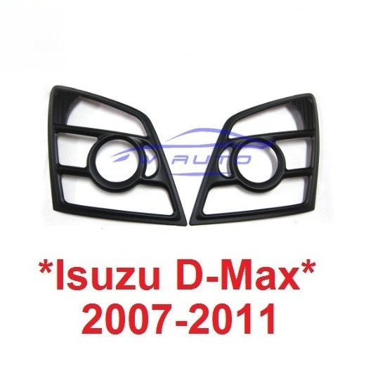 ครอบไฟหน้า Isuzu Dmax 2007 - 2011 สีดำด้าน อีซูซุ ดีแม็กซ์ ฝา ครอบ ไฟ ฝาครอบหน้า d max ครอบไฟ D-MAX 