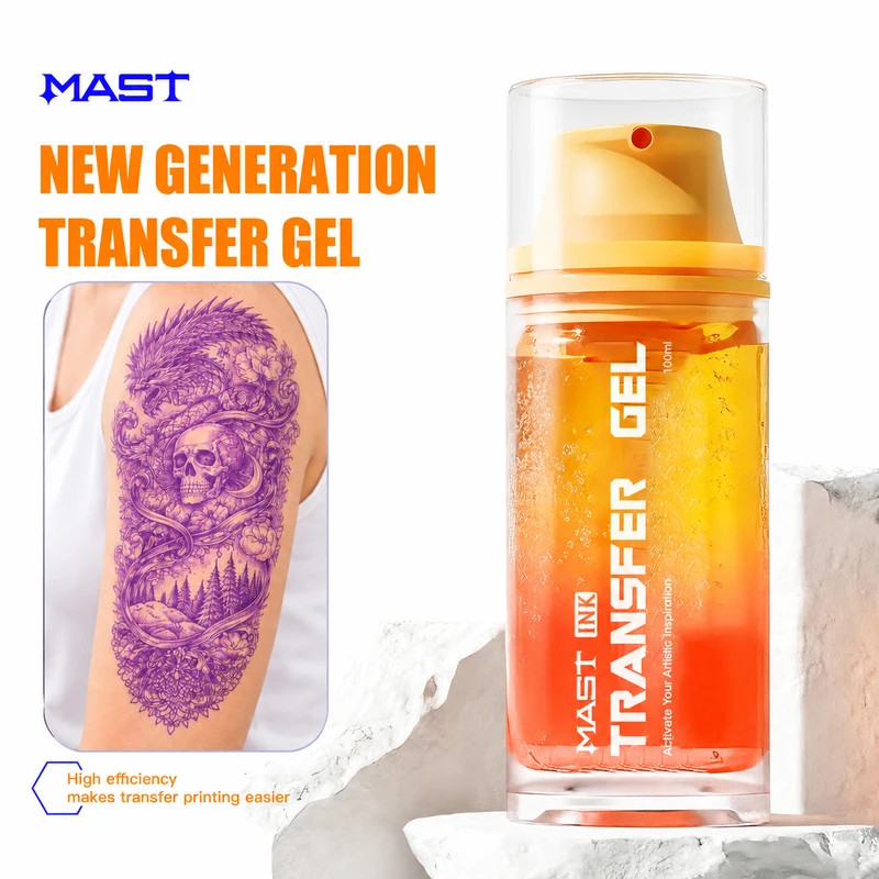 Mast Tattoo Transfer Gel Stencil Solution Clear Detail ติดทนนานไม่มีรอยเปื้อน Strong Adhesion สําหรั
