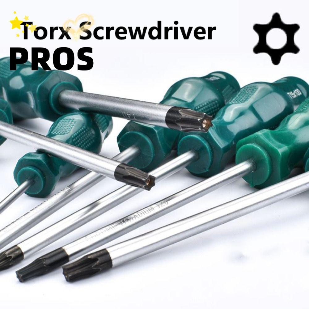 PROS Torx ไขควง, T15 T20 T25 T30 400 มม.ไขควงหกเหลี่ยม,ซ่อมบ้านยาวพิเศษคุณภาพสูง Allen ไขควง
