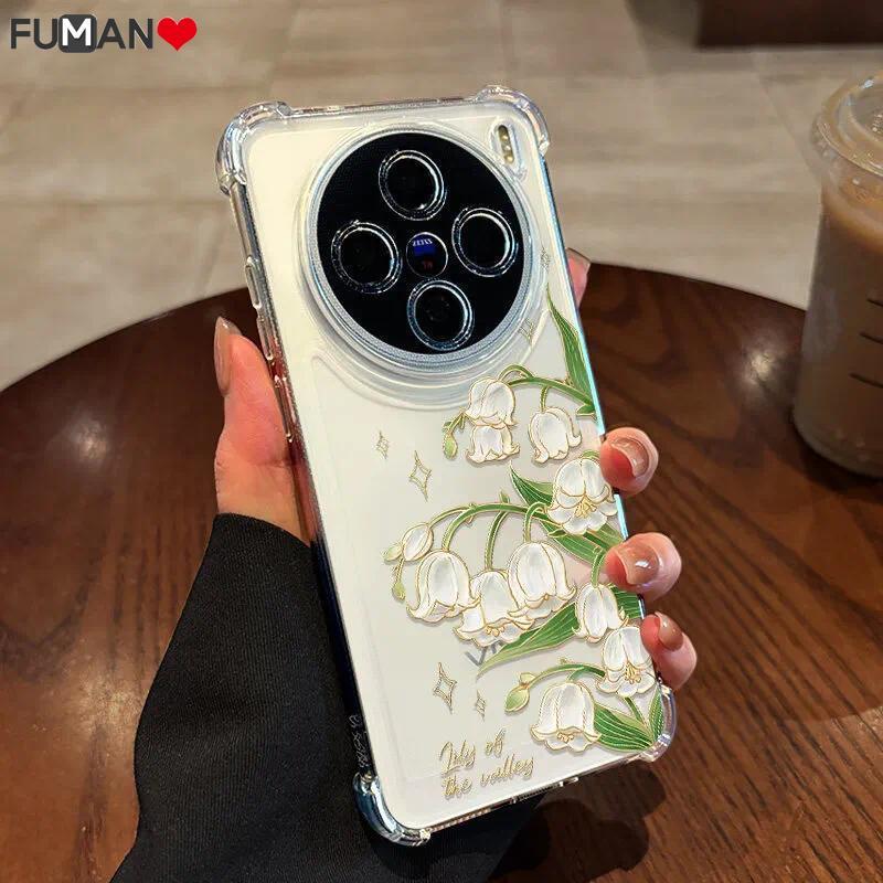 Lily of The Valley Clear สี่มุมเคสโทรศัพท์สําหรับ Redmi 17 15A 15C 15 14C 13 13C 13X 12 12C 12R 11A 