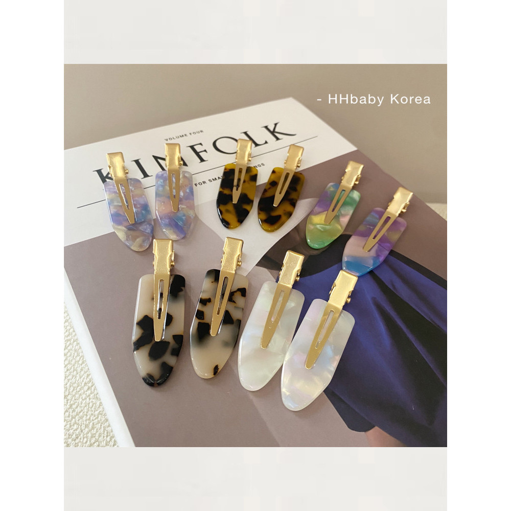[HHBABY] กิ๊บติดผมสไตล์อินเกาหลีSuper Fairy Acetateคลิปแต่งหน้าStar Tik Tok InfluencerสาวBangs Clip