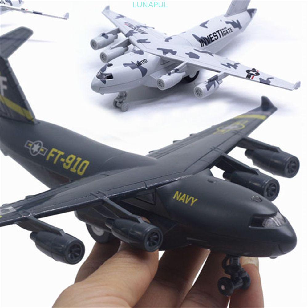 LUNAPUL Plane ของเล่นคลาสสิกมินิของขวัญ C-17 เพลงเบาการจราจรของขวัญสําหรับเด็กเครื่องบินของเล่น