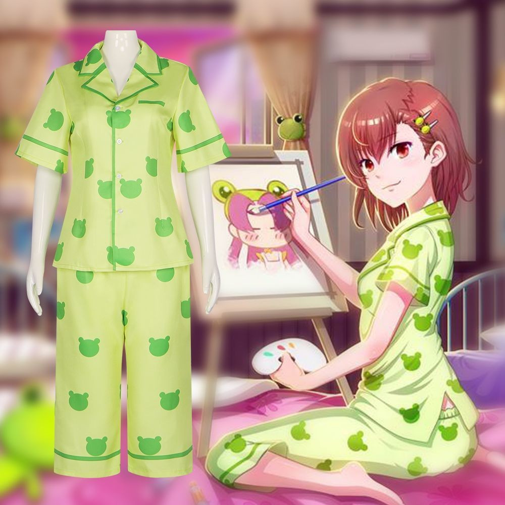 Misaka Mikoto คอสเพลย์ชุดนอนชุด - ชุดฮาโลวีนแรงบันดาลใจจาก Toaru Kagaku no Railgun F3QX