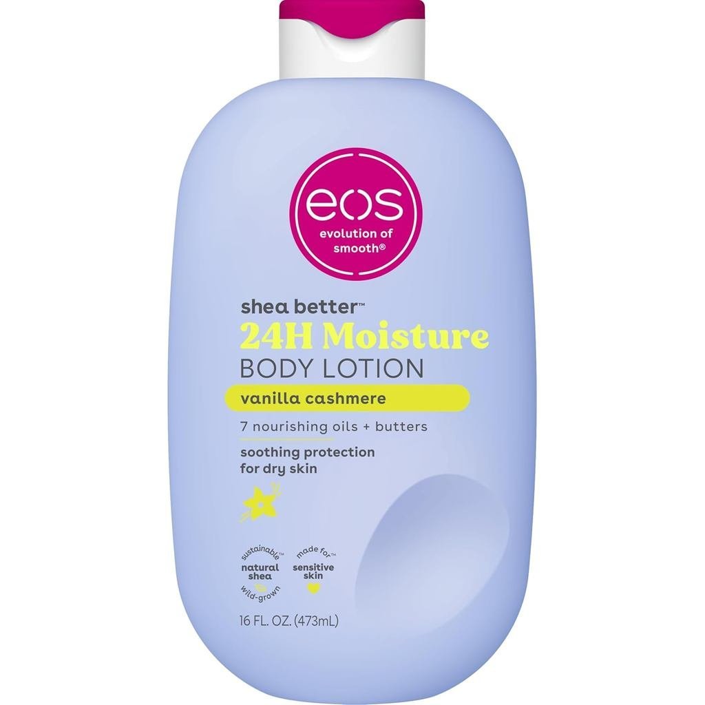 Eos Shea Better Body Lotion- Vanilla Cashmere ความชื้น 24 ชั่วโมง 16 ออนซ์ NNYX