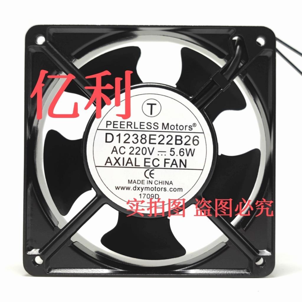 มอเตอร์ PEERLESS D1238E22B26 220V 5.6W AXIAL EC พัดลมผง热风