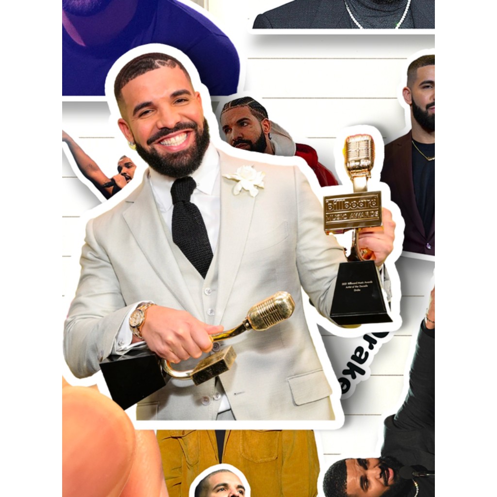 Drake สติกเกอร์ HD กันน้ํา Raptor Aubrey Drake Rek Graham Merchandise สติกเกอร์ตกแต่งเคสโทรศัพท์
