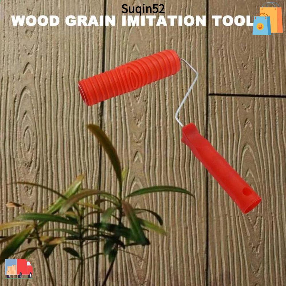 SUQIN52 Wood Grain Paint Roller Wall Brush Arts DIY Paint Texture