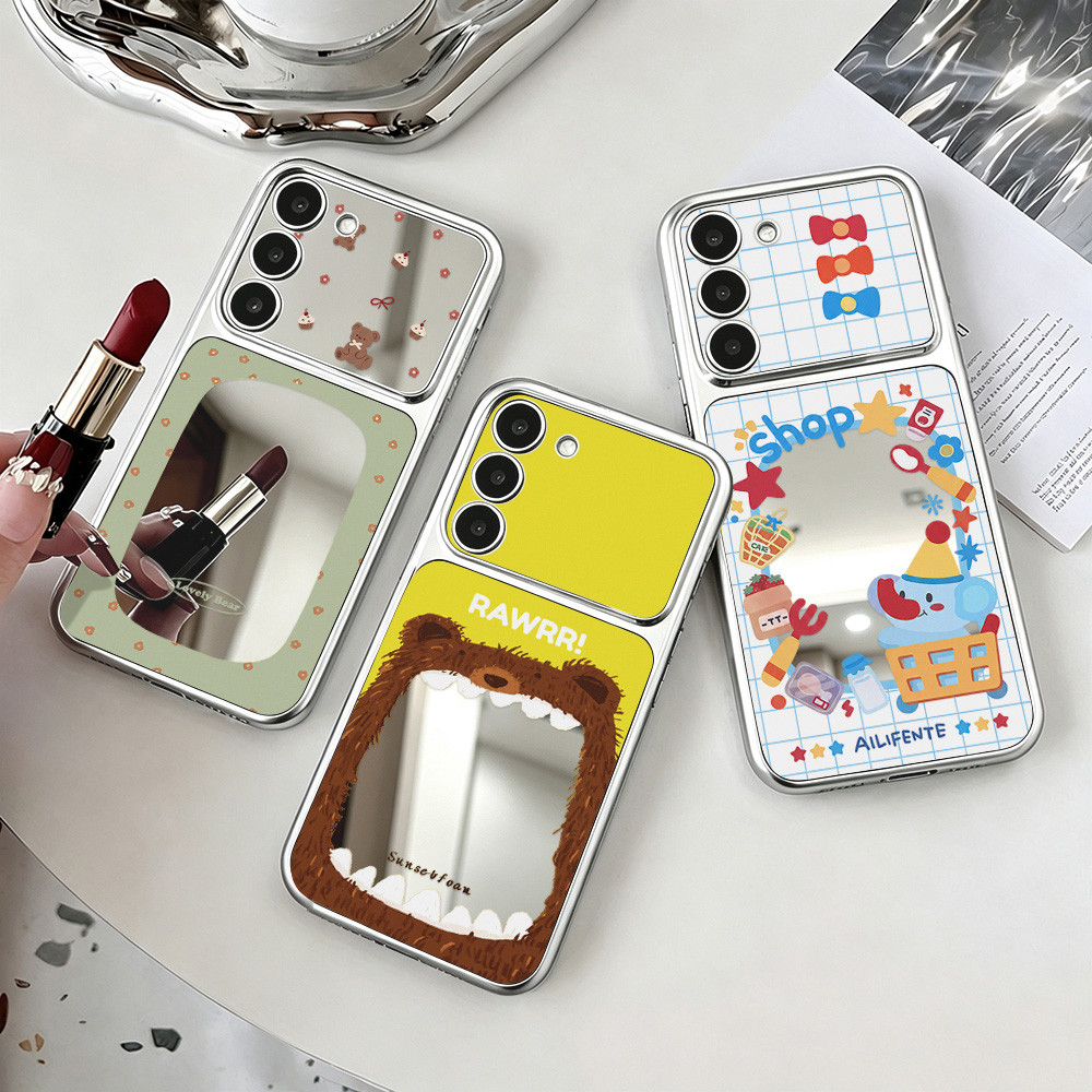 เคส For Samsung A35 A52 A34 A37 S23 S24 S25 S26 Ultra A36 A53 A14 A55 A16 A26 A54 A15 A06 A17 A05S A56 A57 A07 กระจกเงา
