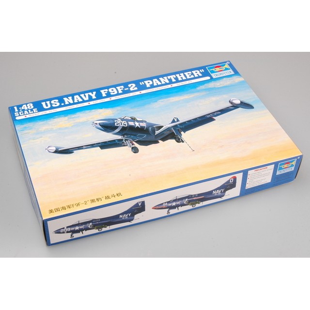 เป่าแตร 1/48 028332 US ชุดโมเดล Panther สีกรมท่า F9F-2