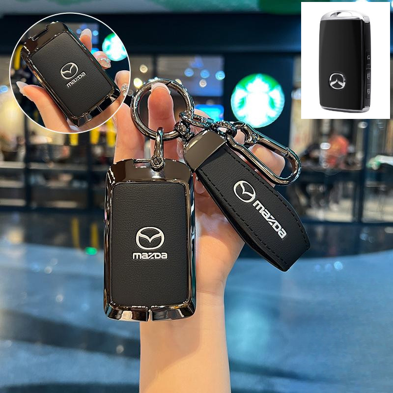 สังกะสีอัลลอยด์ฝาครอบกุญแจรถสําหรับ Mazda 3 Alexa Cx30 Cx-30 Cx-5 Cx5 Cx3 Cx-3 Cx8 Cx-8 Cx9 Cx-9, ป้