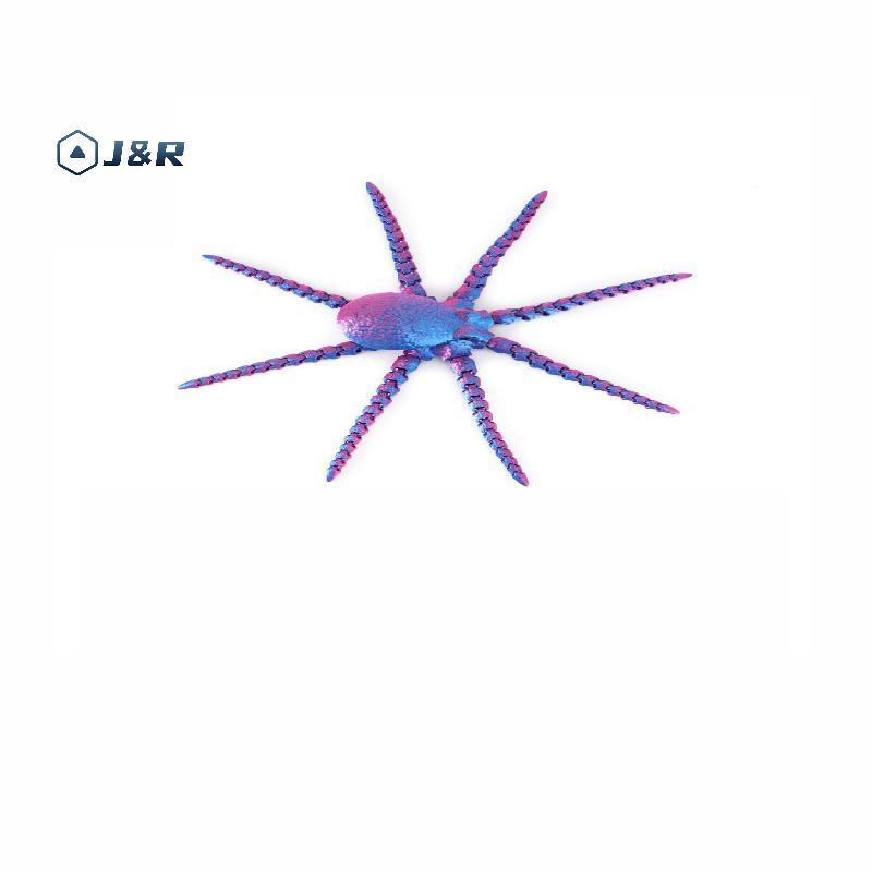 J&R> 3D พิมพ์ Articulated Octopus Poseable Tentacles โต๊ะของเล่น PLA ประติมากรรมสําหรับเด็ก Jointed 