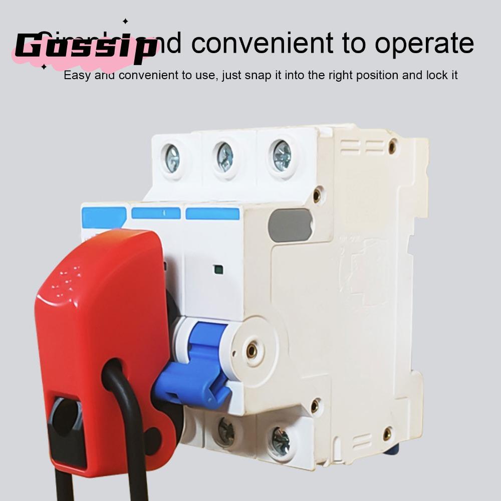 GOSSIP Breaker Lockout Padlock Kit, Safe Red Circuit Breaker Lockout อุปกรณ์, ทนทาน 3 ชุดใน 1 Circui