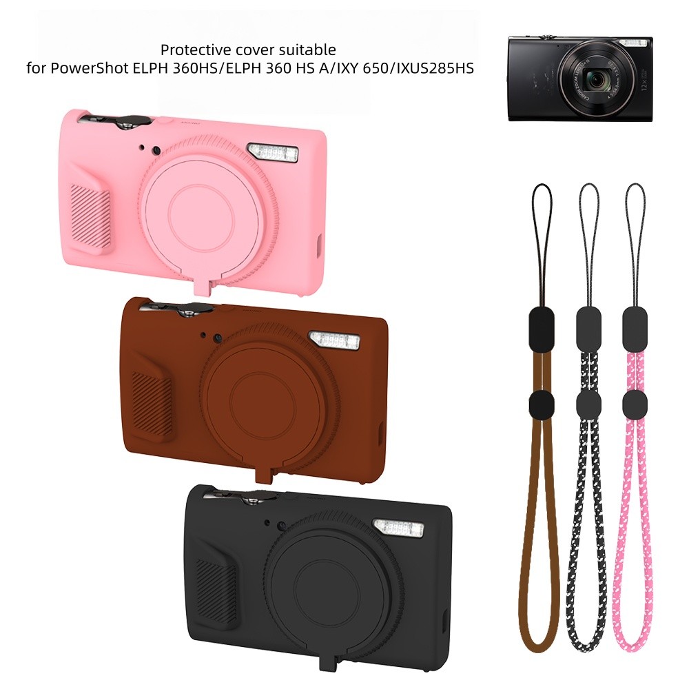 ซิลิโคนป้องกันกรณีสําหรับ Canon PowerShot ELPH 360 HS / ELPH 360 HS A / IXY 650 / IXUS 285 HS,กันกระ