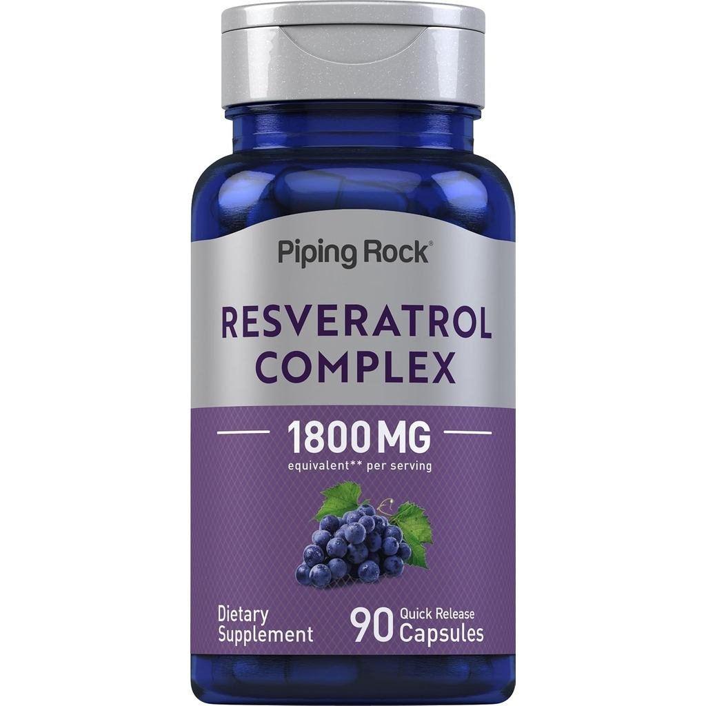 ท่อ Rock Resveratrol Complex | 90 แคปซูล | สูตรอัลตร้าศักยภาพ