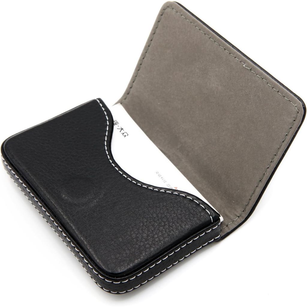 RFIDBlockingWallet-หนังเรียบง่ายธุรกิจCreditCardHolder-k O7ET