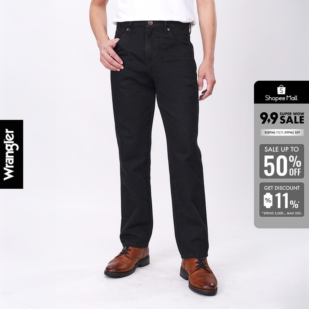 WRANGLER กางเกงยีนส์ผู้ชาย เอวกลาง ทรงตรง MWZ รุ่น WR F126MJEAF03 สีดำ