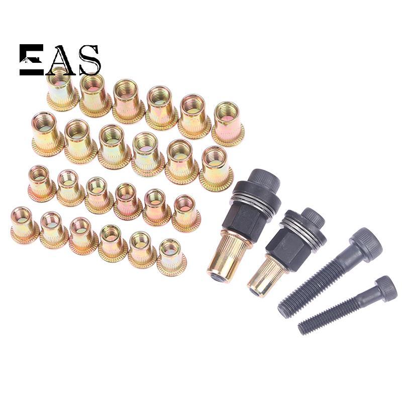 [EA] M6 M8 Rivet Nut s คู่มือ Riveter คอลัมน์สแตนเลสหกเหลี่ยมถั่ว AM6SS AM8SS DIY เจาะ Rivet ด้านนอก