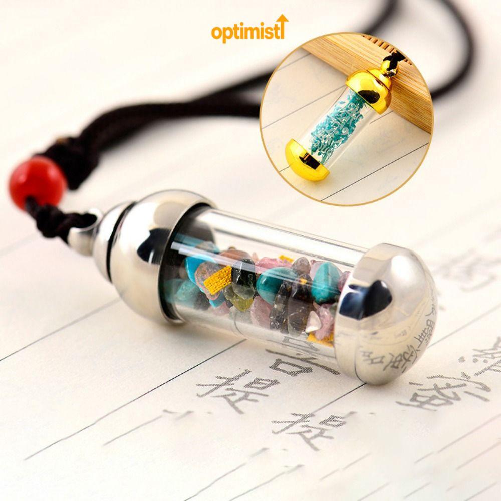 OPTIM Vial สร้อยคอฝาเกลียว แก้ว Wishing Bottle