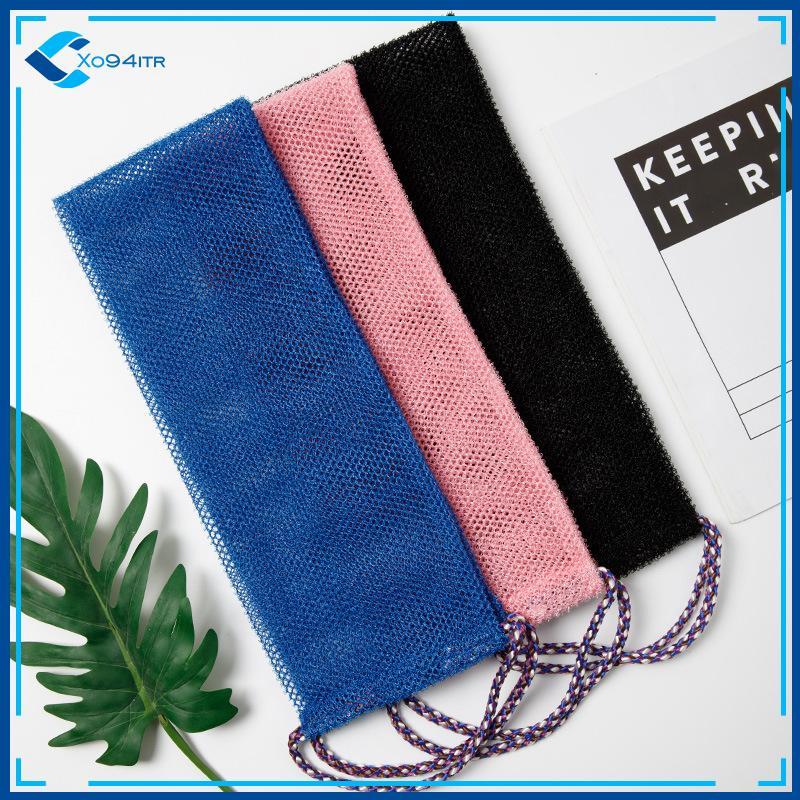 XOITR Net Bath Sponge, 14x77cm Net Long Bath Net Sponge Exfoliating Shower Body Scrubber Ba Scrubber