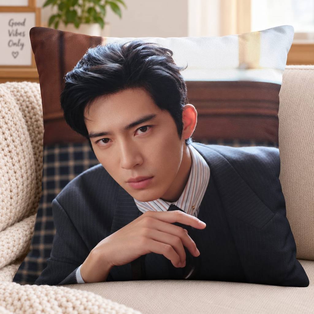 พร้อมพิเศษ JING BORAN SOFA ฝาครอบ PILLOW PREMIUM MATERIAL ZIPPER FULL PRINT CUSTOM ARTIST CDRAMA