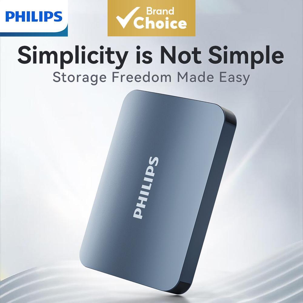 ฟิลิปส์ 21PD ฮาร์ดไดรฟ์ภายนอกพกพา USB 3.0 ความจุ 1TB/2TB ความเร็วสูง 130MB/s exFAT รองรับการเสียบแล้
