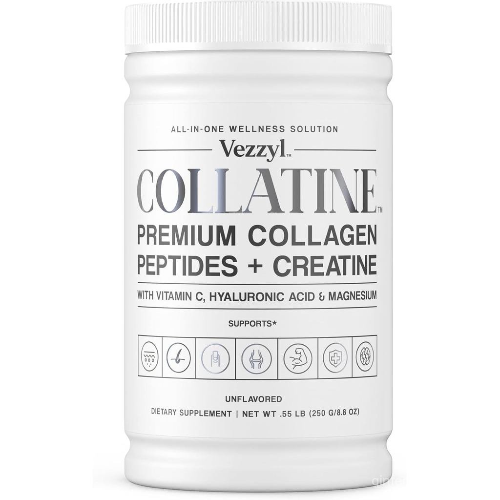 Collatine พรีเมี่ยมคอลลาเจนเปปไทด์ + Creatine พร้อม C Hyaluronic Acid และแมกนีเซียมสําหรับผิวเล็บ B 