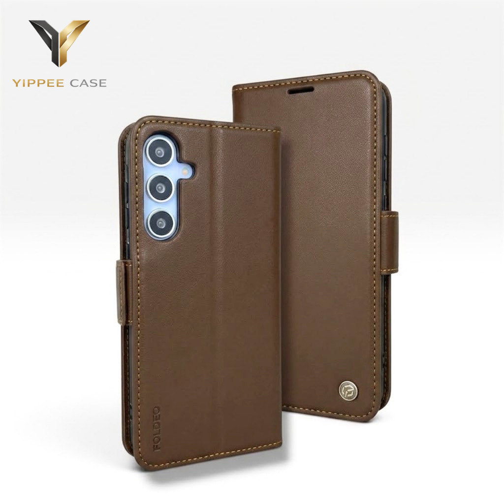 FOLDEO REGENT Flip Case สําหรับ Samsung Galaxy A57 A56 A55 5G – กระเป๋าสตางค์ปกหนังหนังพรีเมี่ยม Sam