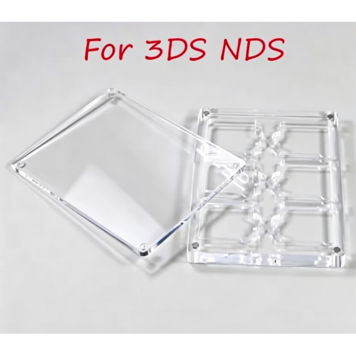 กล่องเก็บตลับเกมอะคริลิคแม่เหล็กโปร่งใสสูงสําหรับการ์ดเกม 3ดีเอส NDS เคสแสดงผลป้องกัน