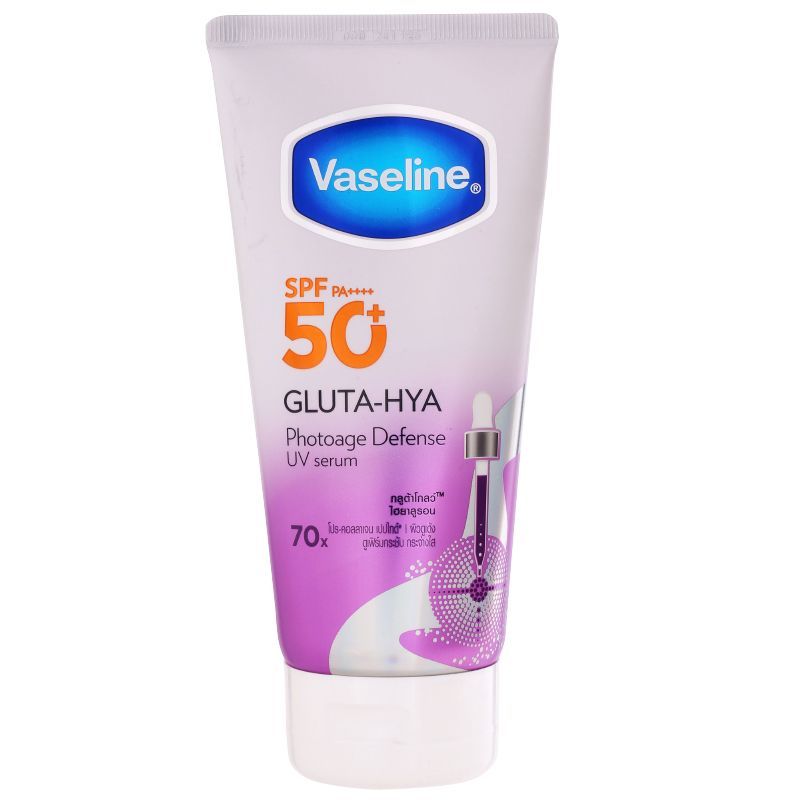วาสลีนเอสพีเอฟ50พีเอกลูต้าไฮยาโฟโตเอจดีเฟนซ์ยูวีเซรั่ม 150มล. Vaseline PhotoageUV Serum150ml