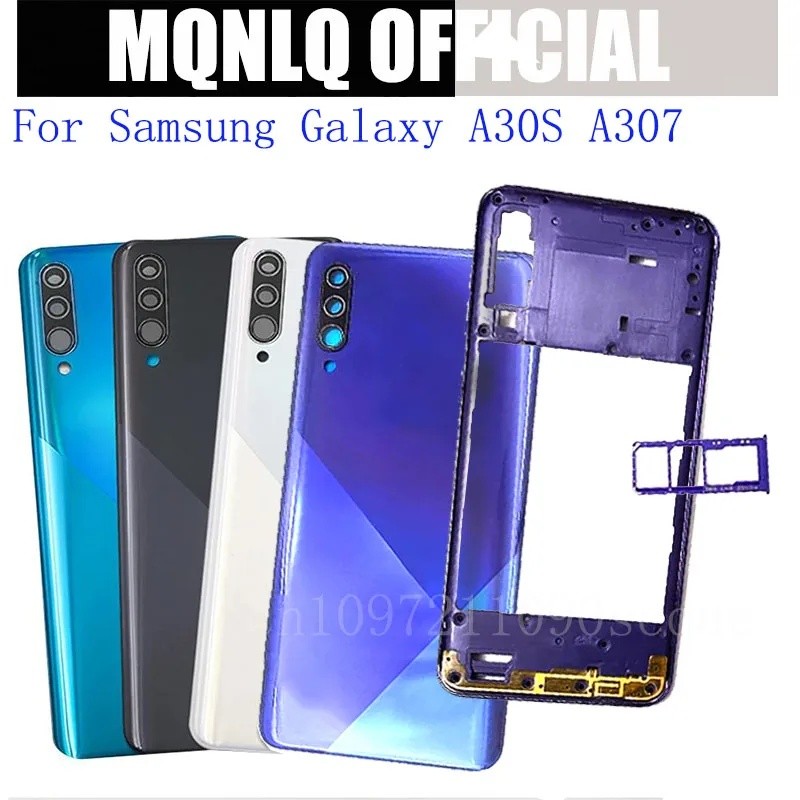 ที่อยู่อาศัยเต็มรูปแบบสําหรับ Samsung Galaxy A30S A307 A307F A307FN A307G ที่อยู่อาศัยกรอบกลางปุ่มด้