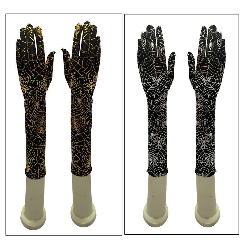 Spider Web Sunscreen Sleeves Dark Series Gothic Spider Web Sunscreen Sleeves Finger Sunscreen Gloves