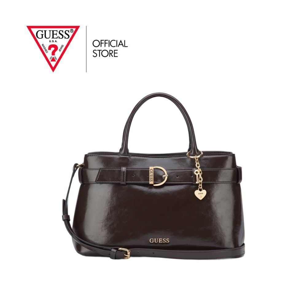 GUESS กระเป๋า รุ่น VG273406 ALEXIS SATCHEL - สีน้ำตาล