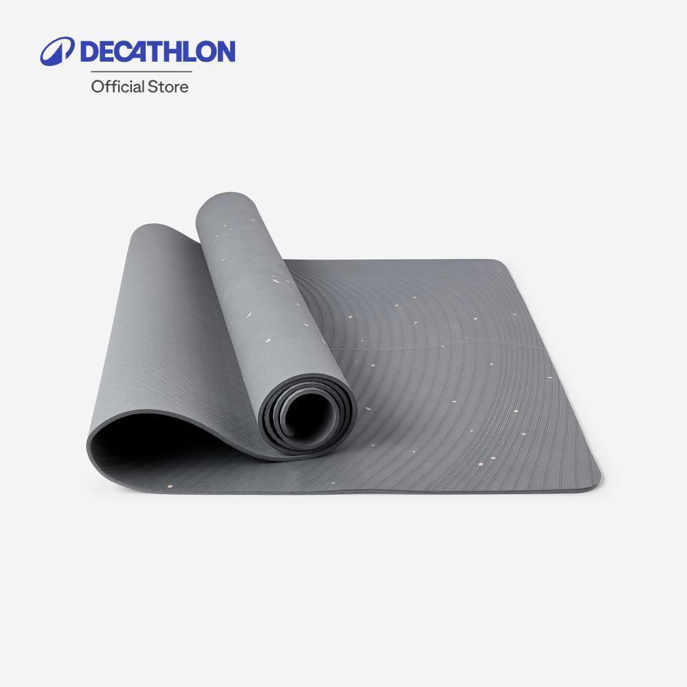 Decathlon Gentle Yoga Mat Xl เสื่อโยคะรุ่น Light ขนาด Xl 200 X 75 ซม. X 5 มม. - Grey