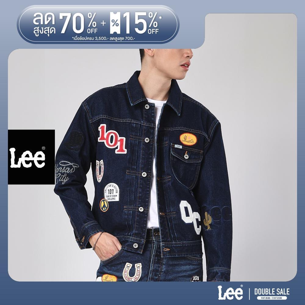 LEE جاكيت جينز رجالي Comfort مجموعة 101 — داكن