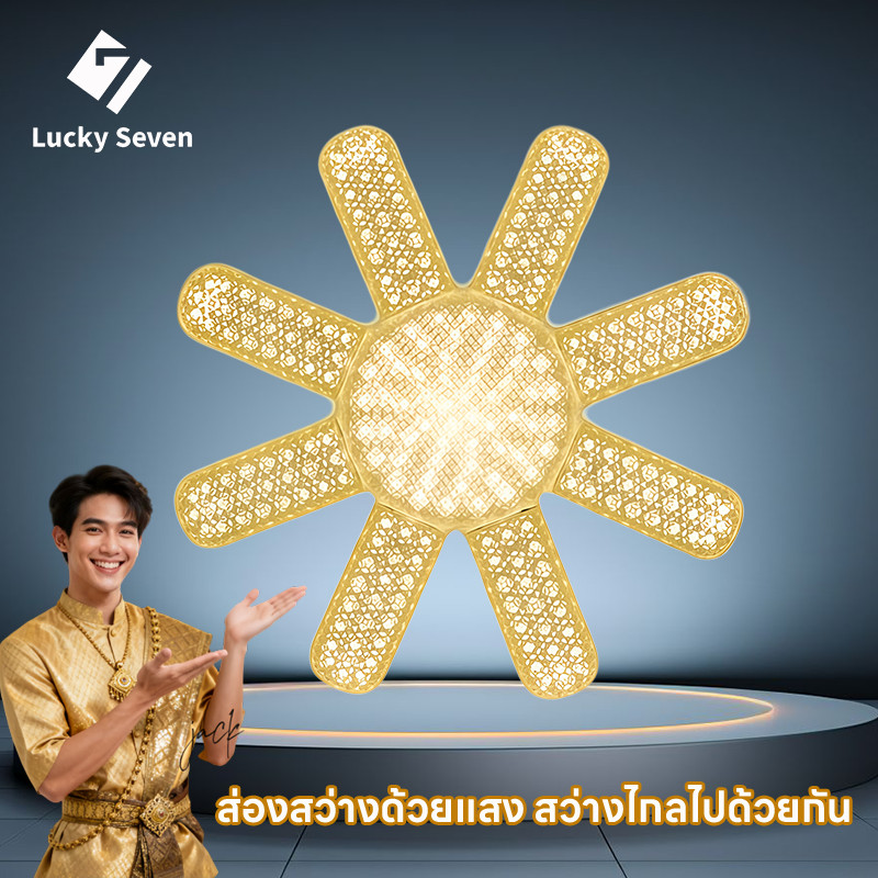 หลอดไฟ LED ทรงใบพัด ขั้ว E27 ปรับมุมแสงได้ตามต้องการ พับได้ ประหยัดพลังงานสูง ใช้งานยาวนาน