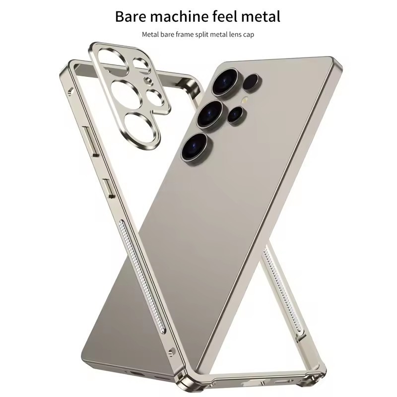 กรอบโลหะเคสโทรศัพท์สําหรับ Samsung Galaxy S23 S24 S25 Ultra Flight อลูมิเนียมเกราะกันกระแทกสําหรับ G