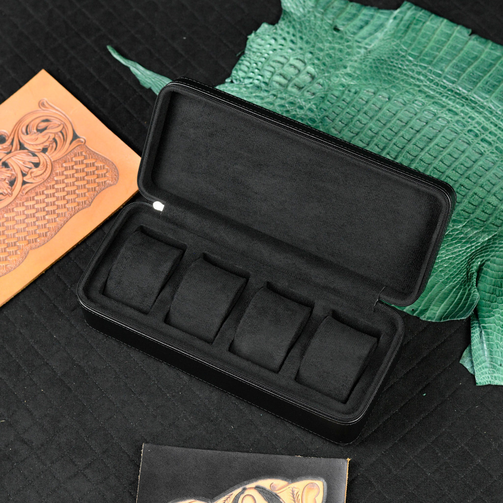 ข้อเสนอร้อนกล่องเก็บนาฬิกา High-end นาฬิกา Multi-watch Slot แบบพกพาเดินทางนาฬิกากระเป๋านาฬิกากลไกกล่