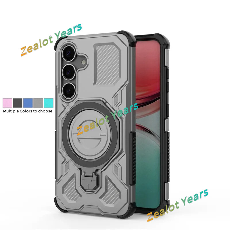 สําหรับ Samsung Galaxy S26 S25 S24 FE Plus Ultra แหวน S25FE ขาตั้งโลหะแม่เหล็กเคสโทรศัพท์ Anti-drop ฝาหลัง