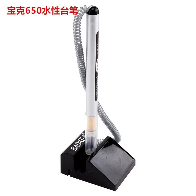 Sticky Desk ปากกาปากกาลายเซ็น Bank Poke พร้อมเชือก Office NO Fixed ปากกาน้ําตามโต๊ะปากกา 0.5 มม. 7I3