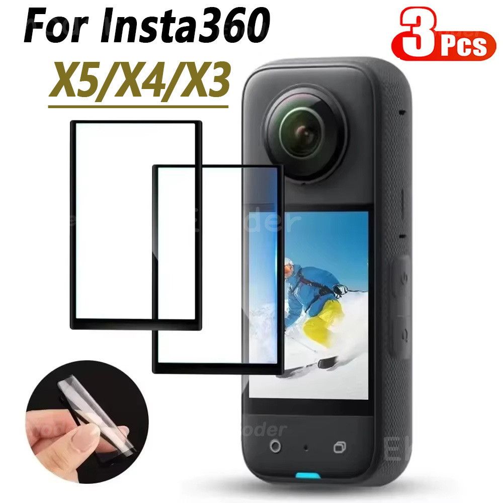 ป้องกันหน้าจอสําหรับ Insta360 X5 X4 X3 1-3Pcs Clear Anti-scratch ฟิล์มโค้งป้องกันฟิล์มสําหรับ Insta 