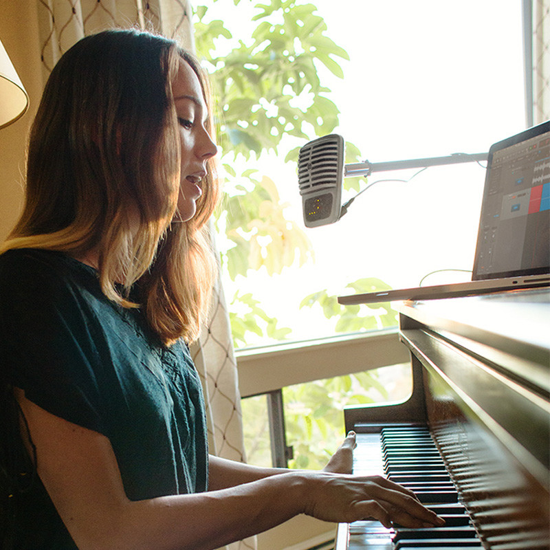 Shure/Shure MV51 ไมโครโฟนคอนเดนเซอร์ไมโครโฟน USB คอมพิวเตอร์โทรศัพท์มือถือบันทึก Dubbing ถ่ายทอดสดสํ